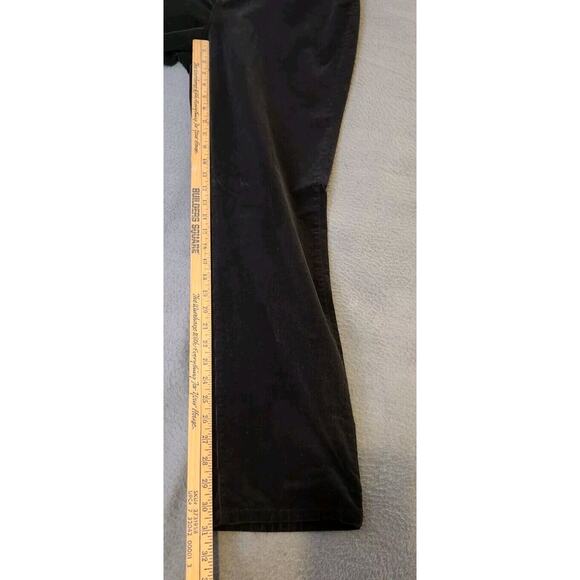Chico's Corduroy Pants Womens Sz 2 US L Black Straight Leg Stretch Fine Wale - Picture 3 of 9